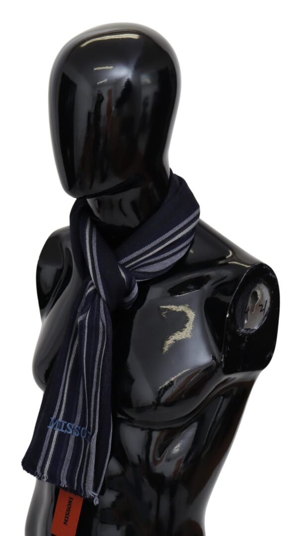 Missoni Chic Multicolor Wool Silk Striped Scarf - Image 2
