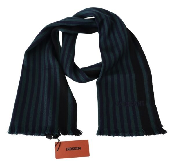 Missoni Elegant Multicolor Wool Scarf with Fringes - Image 3