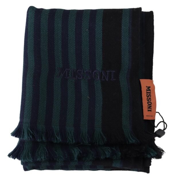 Missoni Elegant Multicolor Wool Scarf with Fringes - Image 4