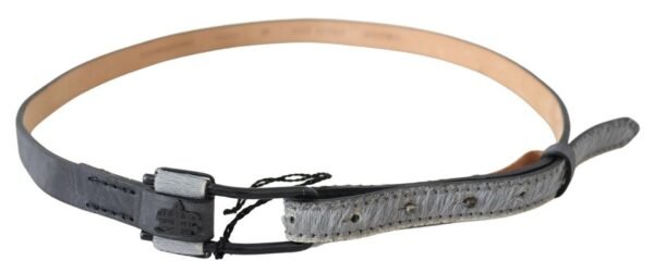 Ermanno Scervino Elegant Black Braided Leather Belt - Image 3