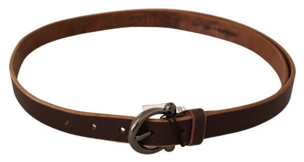 John Galliano Elegant Brown Leather Fashion Belt - Image 2