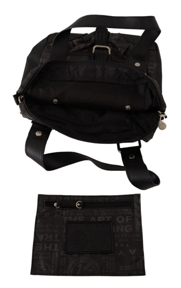 WAYFARER Chic Black and Gray Fabric Shoulder Handbag - Image 4