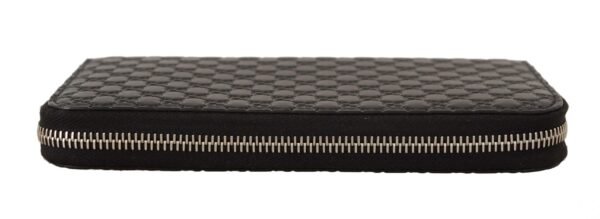 Gucci Elegant Black Leather Zip-Around Wallet - Image 2