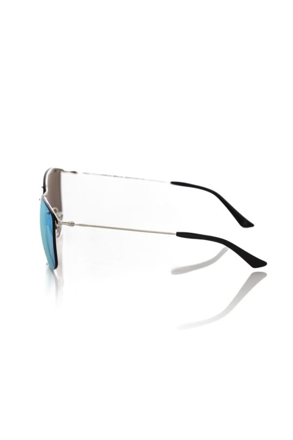Frankie Morello Silver Metallic Men's Sunglass - Image 3