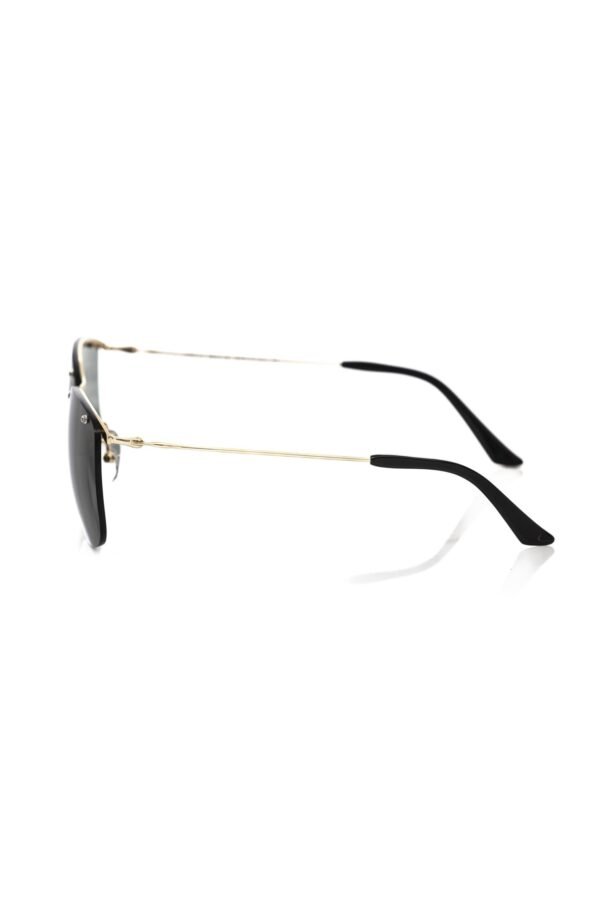 Frankie Morello Black Metallic Fiber Men Sunglass - Image 3
