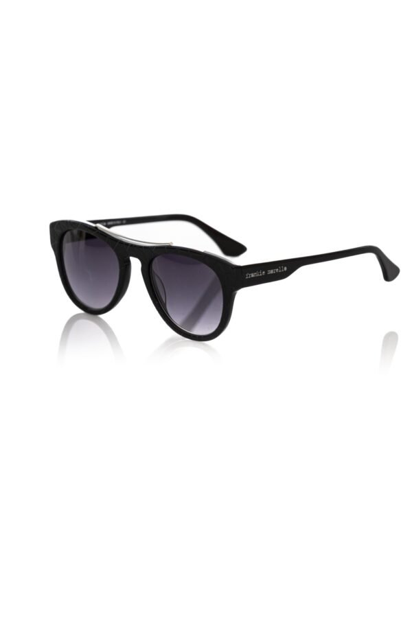 Frankie Morello Black Acetate Men Sunglass - Image 2