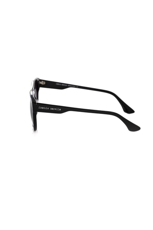 Frankie Morello Black Acetate Men Sunglass - Image 3