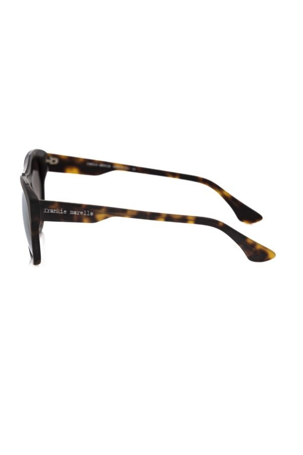 Frankie Morello Brown Acetate Men Sunglass - Image 3