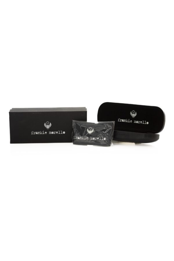 Frankie Morello Black Metallic Men Sunglass - Image 5