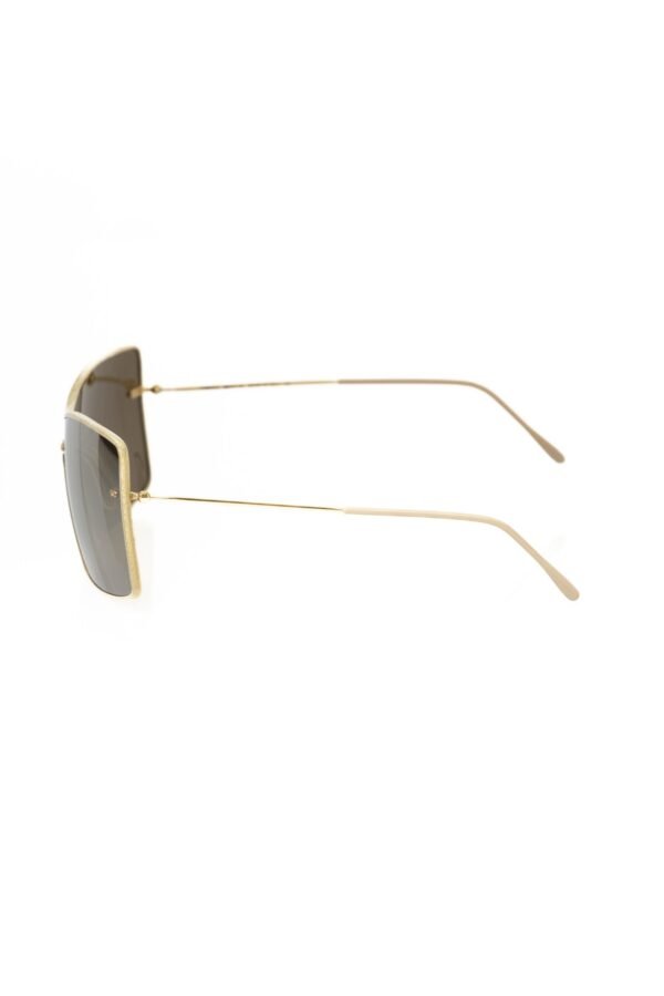 Frankie Morello Gold Metallic Sunglasses for Women - Image 3