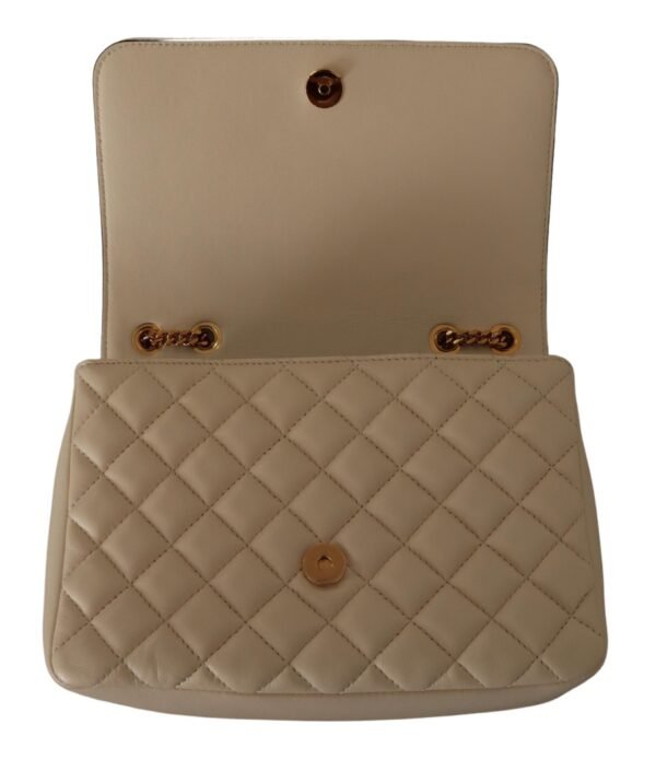 Versace Elegant White Nappa Leather Shoulder Bag - Image 3
