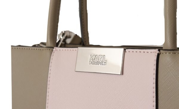 Karl Lagerfeld Elegant Sage Green Tote Shoulder Bag - Image 5