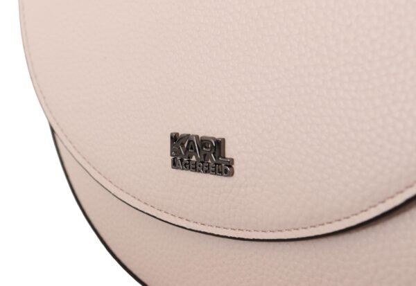 Karl Lagerfeld Elegant Mauve Light Pink Leather Shoulder Bag - Image 4