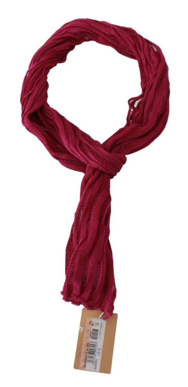 John Galliano Bordeaux Elegance Foulard Shawl Scarf - Image 4