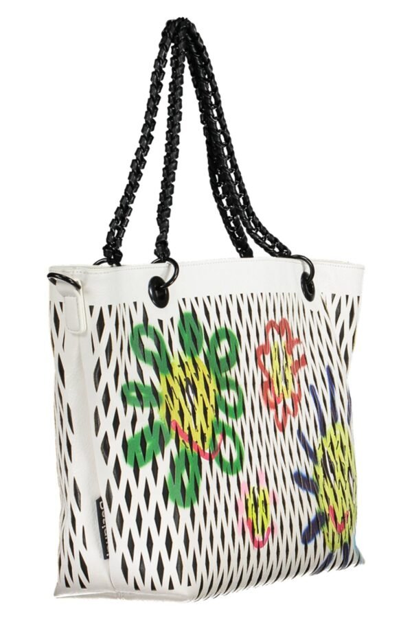 Desigual White Polyethylene Women Handbag - Image 3