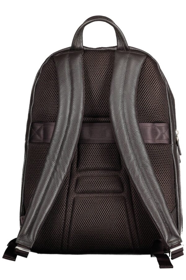 Piquadro Brown Leather Men Backpack - Image 2
