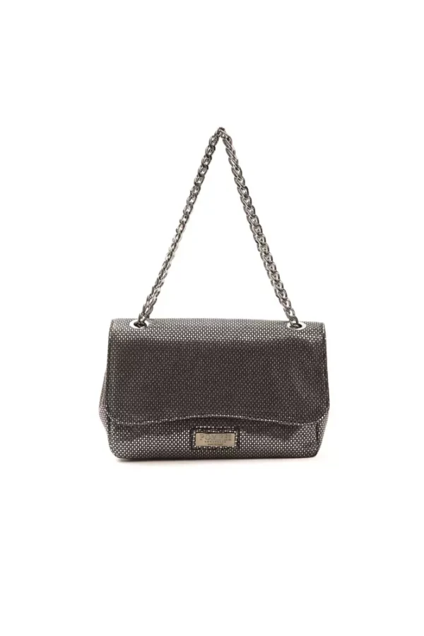 Pompei Donatella Gray Leather Crossbody Bag