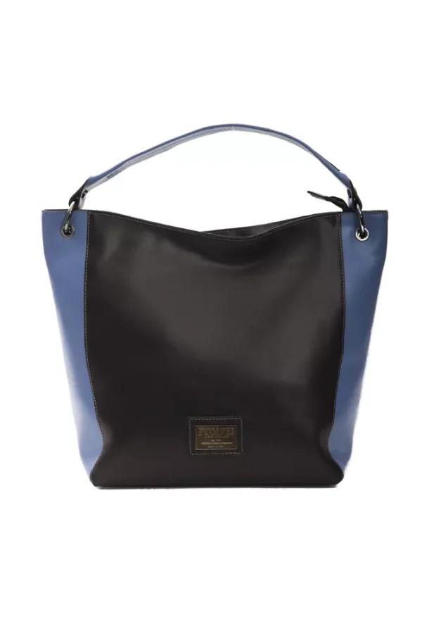 Pompei Donatella Black Leather Shoulder Bag for Women