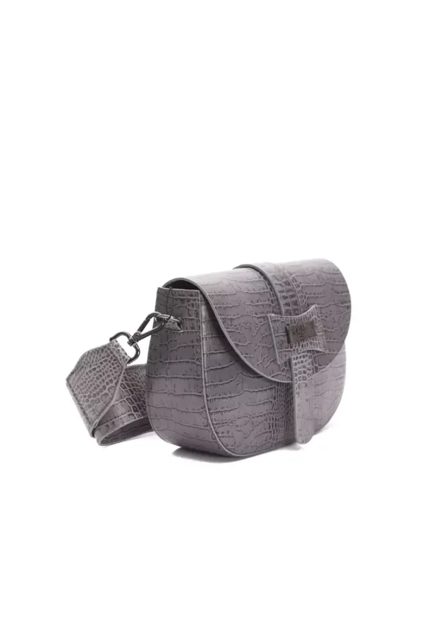 Pompei Donatella Gray Leather Crossbody - Image 2