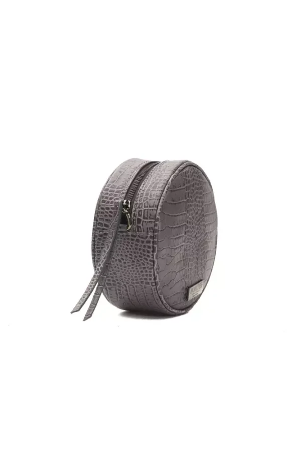 Pompei Donatella Gray Leather Crossbody Bag - Image 2