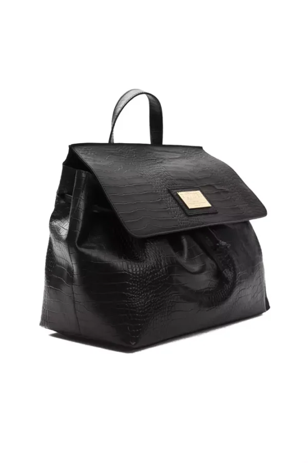 Pompei Donatella Black Leather Women Top Handle Bag - Image 2