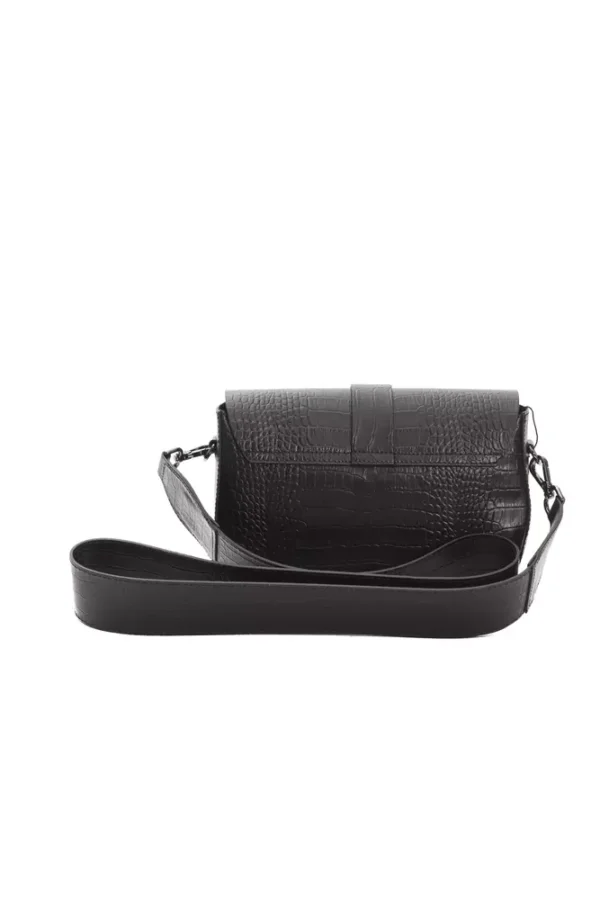Pompei Donatella Black Leather Crossbody Bag for Women - Image 3
