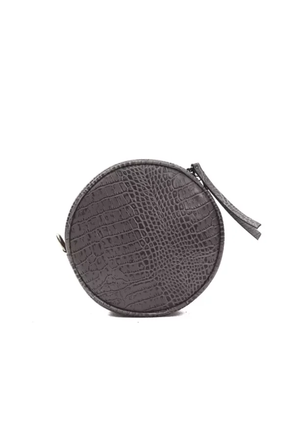 Pompei Donatella Gray Leather Crossbody Bag - Image 3