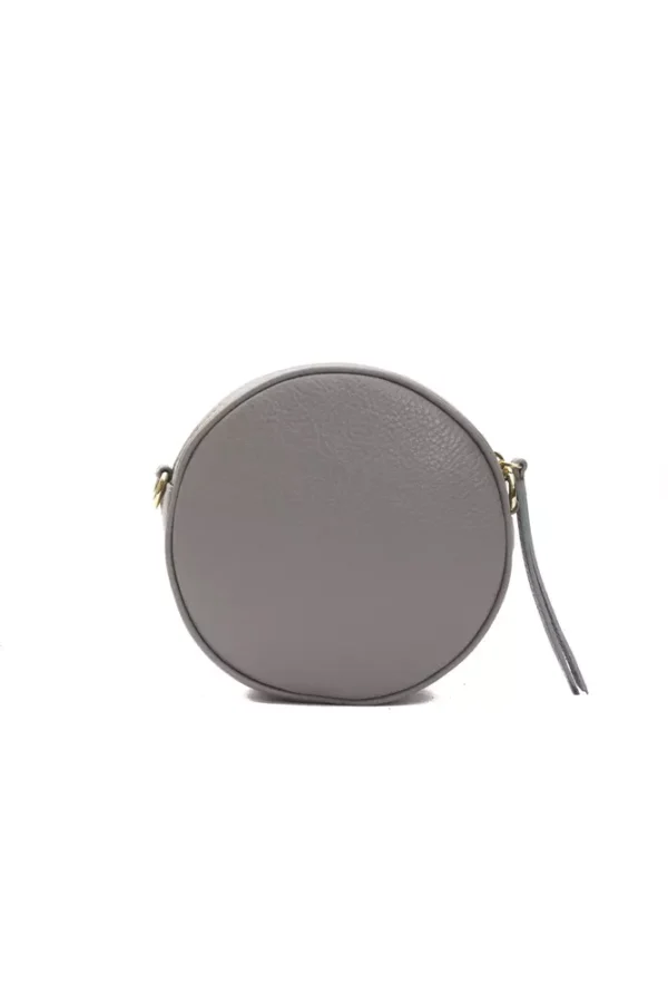 Pompei Donatella Gray Leather Crossbody Bag - Image 3