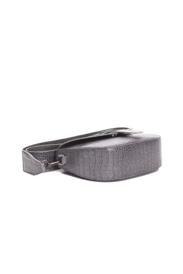 Pompei Donatella Gray Leather Crossbody - Image 4