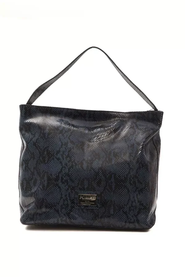 Pompei Donatella Blue Leather Shoulder Bag for Women