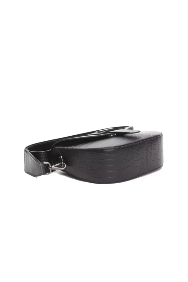Pompei Donatella Black Leather Crossbody Bag for Women - Image 4
