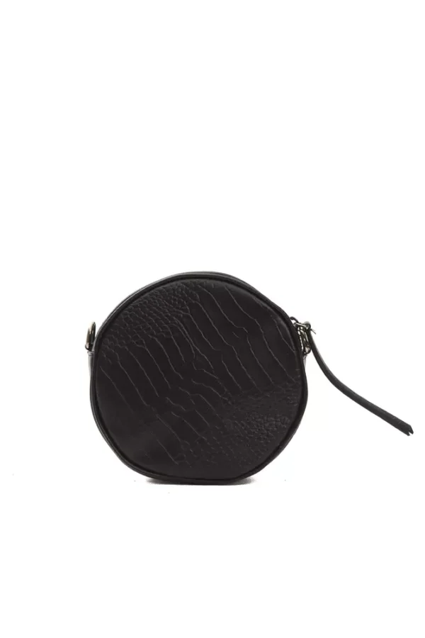 Pompei Donatella Black Leather Crossbody Bag - Image 3