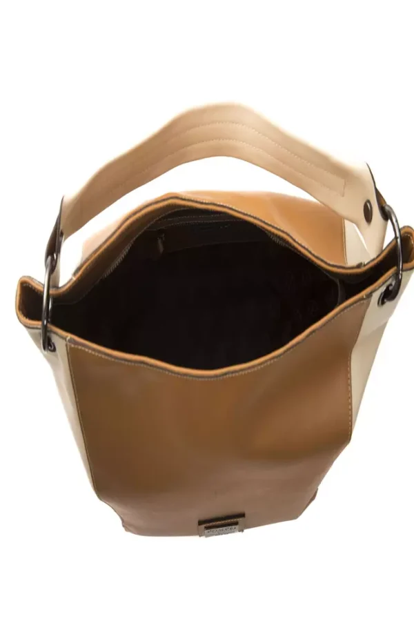 Pompei Donatella Brown Leather Shoulder Bag for Women - Image 5