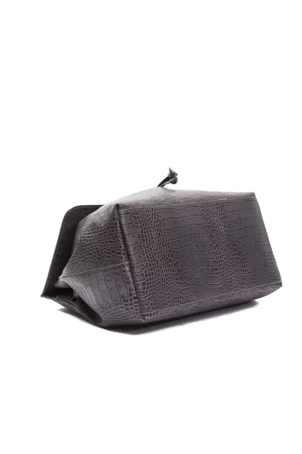 Pompei Donatella Gray Leather Women Top Handle Bag - Image 4