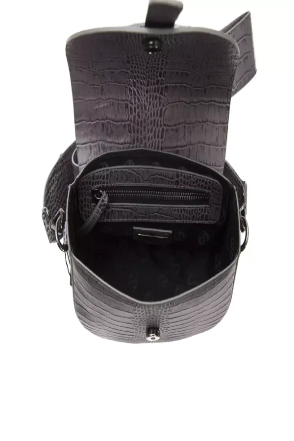 Pompei Donatella Gray Leather Crossbody - Image 5
