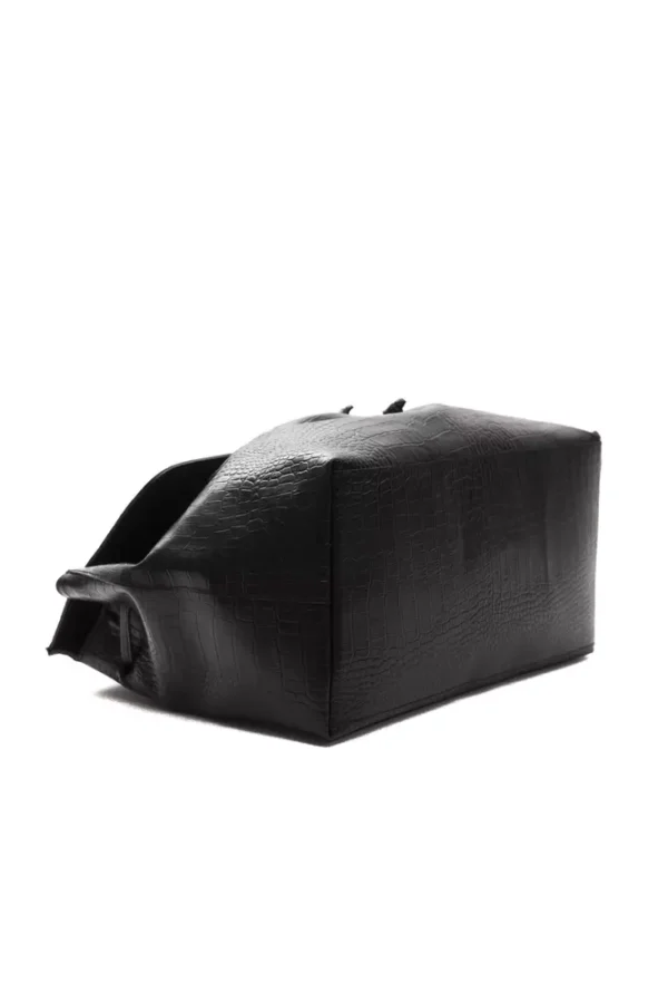 Pompei Donatella Black Leather Women Top Handle Bag - Image 4