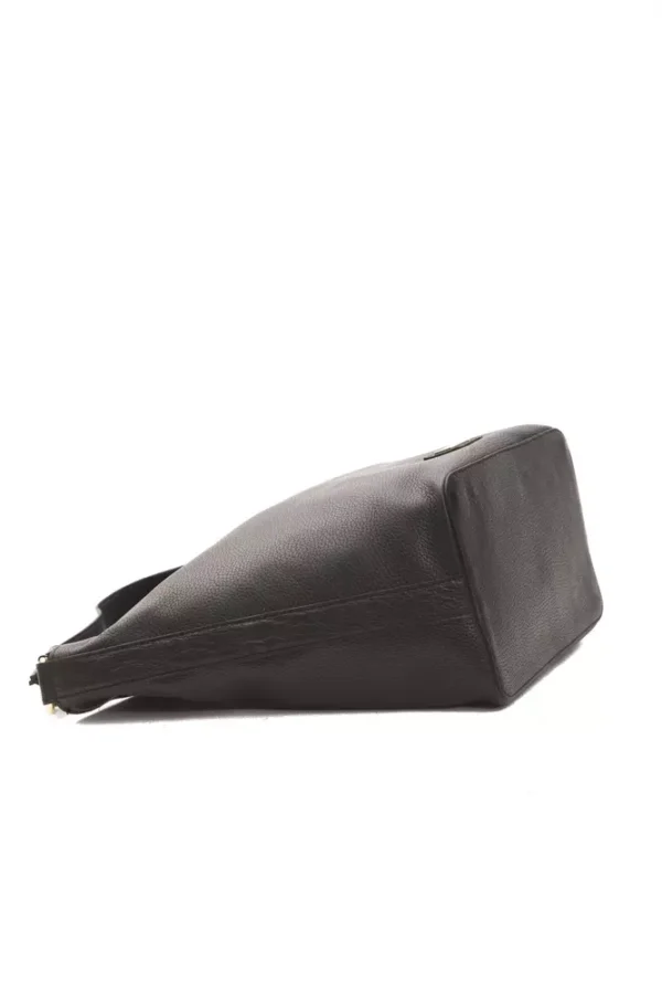 Pompei Donatella Black Leather Shoulder Bag for Women - Image 4