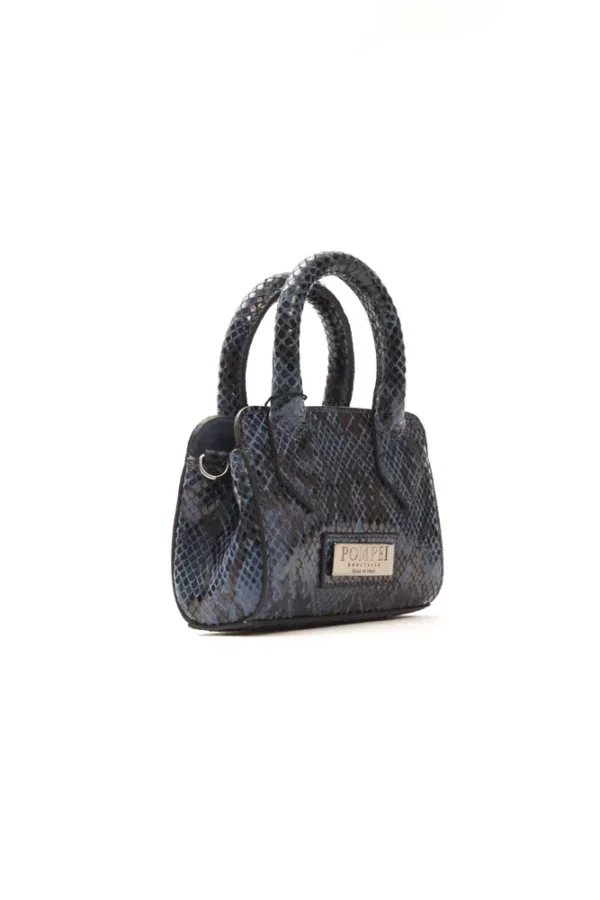Pompei Donatella Blue Leather Women Tote Bag - Image 2