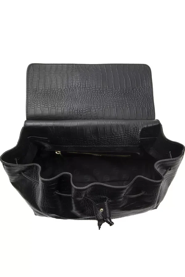 Pompei Donatella Black Leather Women Top Handle Bag - Image 5