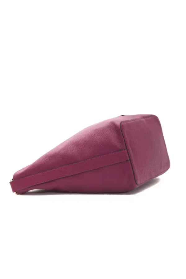 Pompei Donatella Burgundy Leather Shoulder Bag for Women - Image 4