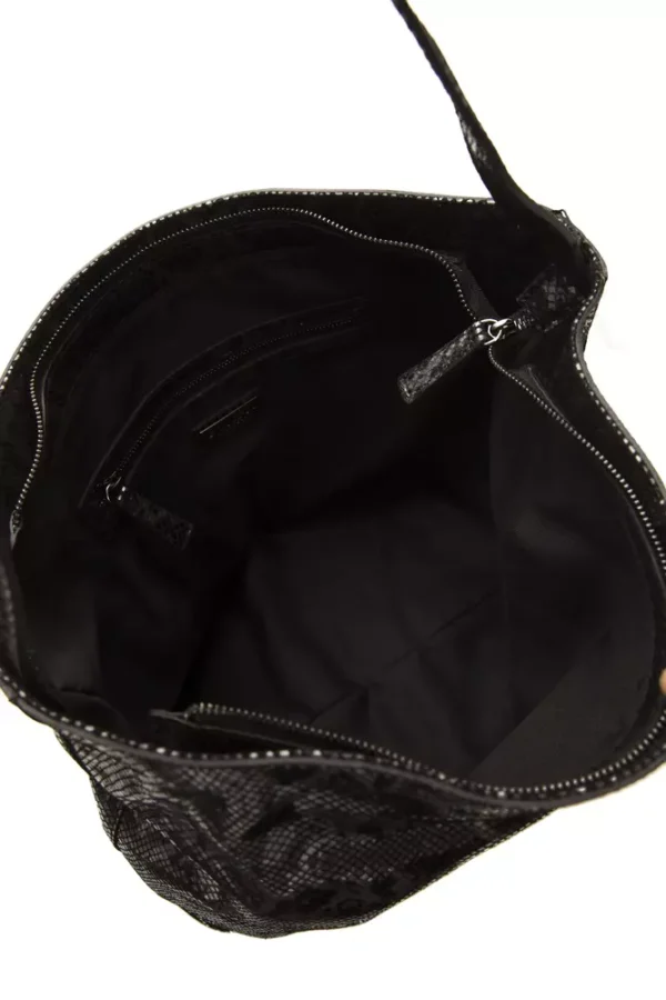 Pompei Donatella Gray Leather Shoulder Bag for Women - Image 5