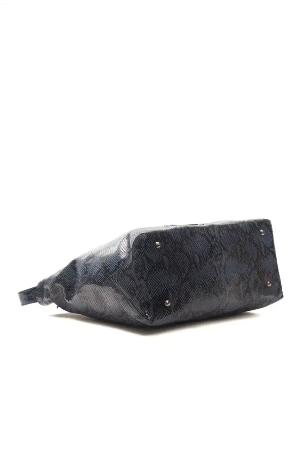 Pompei Donatella Blue Leather Shoulder Bag for Women - Image 4