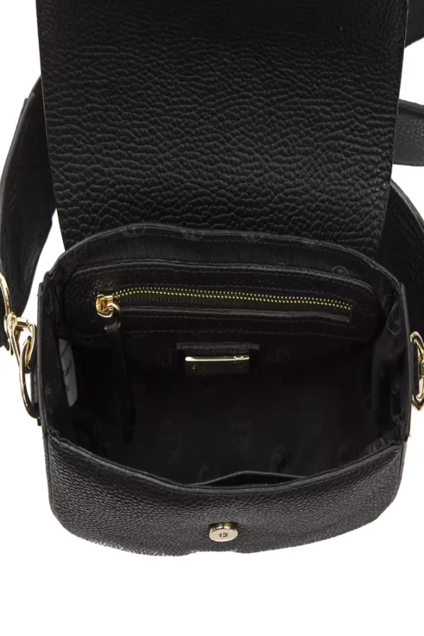 Pompei Donatella Black Leather Crossbody Bag - Image 5