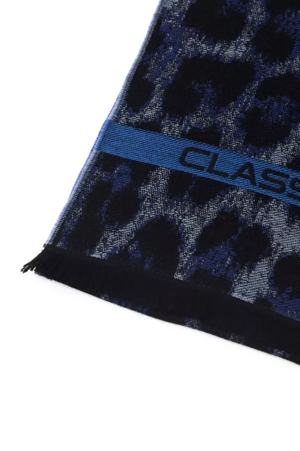 Cavalli Class Blue Wool Men Scarf - Image 2
