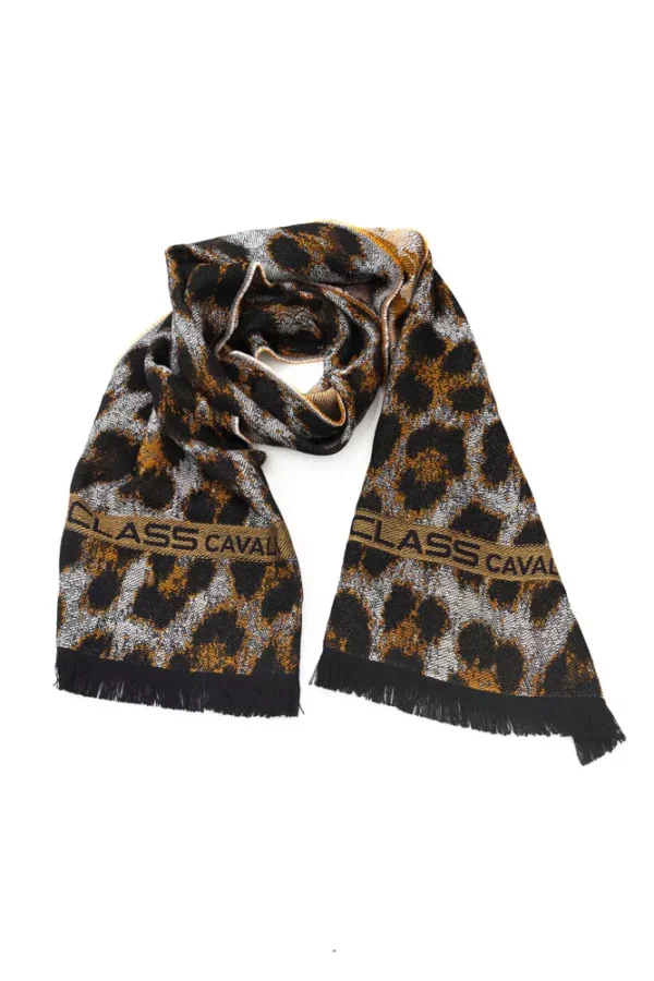 Cavalli Class Brown Wool Men Scarf - Image 3