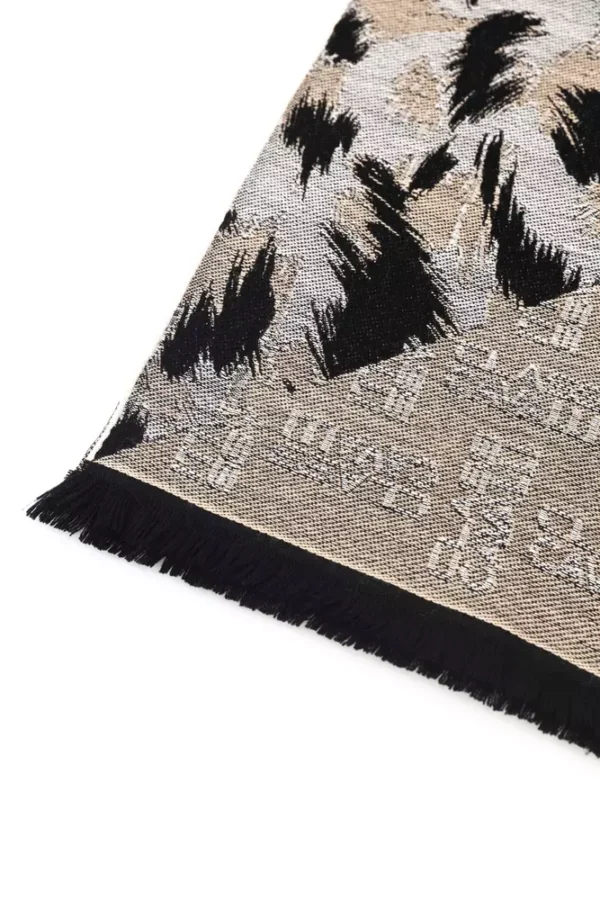 Cavalli Class Beige Wool Men Scarf - Image 2