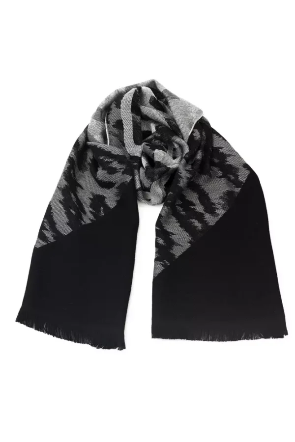 Cavalli Class Gray Wool Men Scarf - Image 3