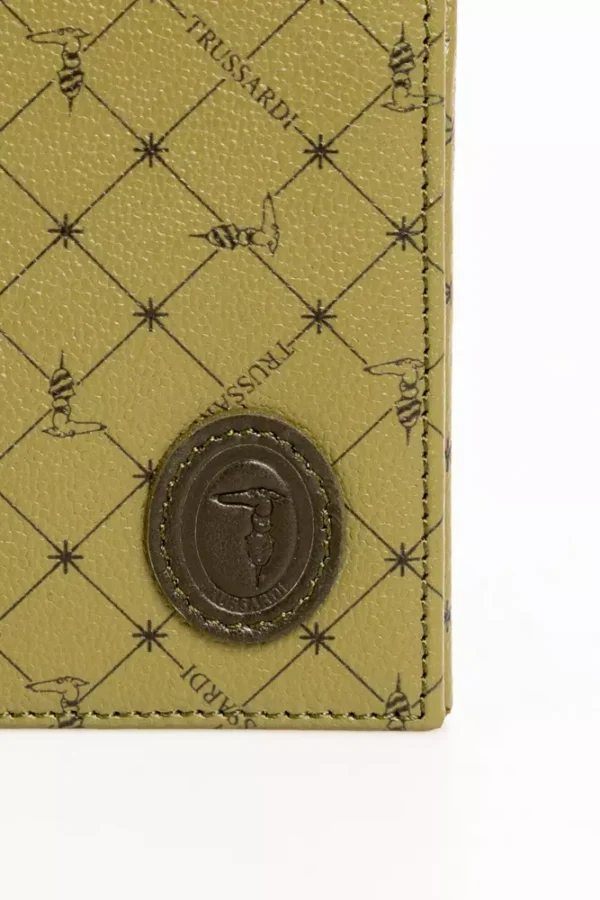 Trussardi Green Leather Men Wallet - Image 2