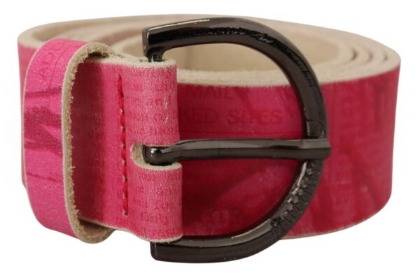 John Galliano Elegant Pink Leather Fashion Belt - Image 2