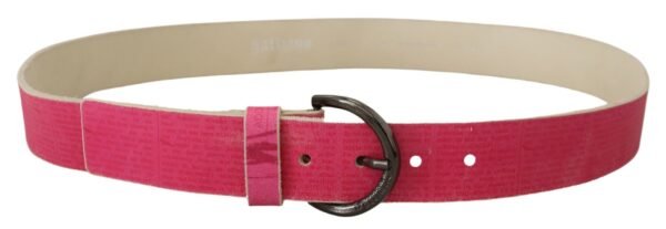 John Galliano Elegant Pink Leather Fashion Belt - Image 3